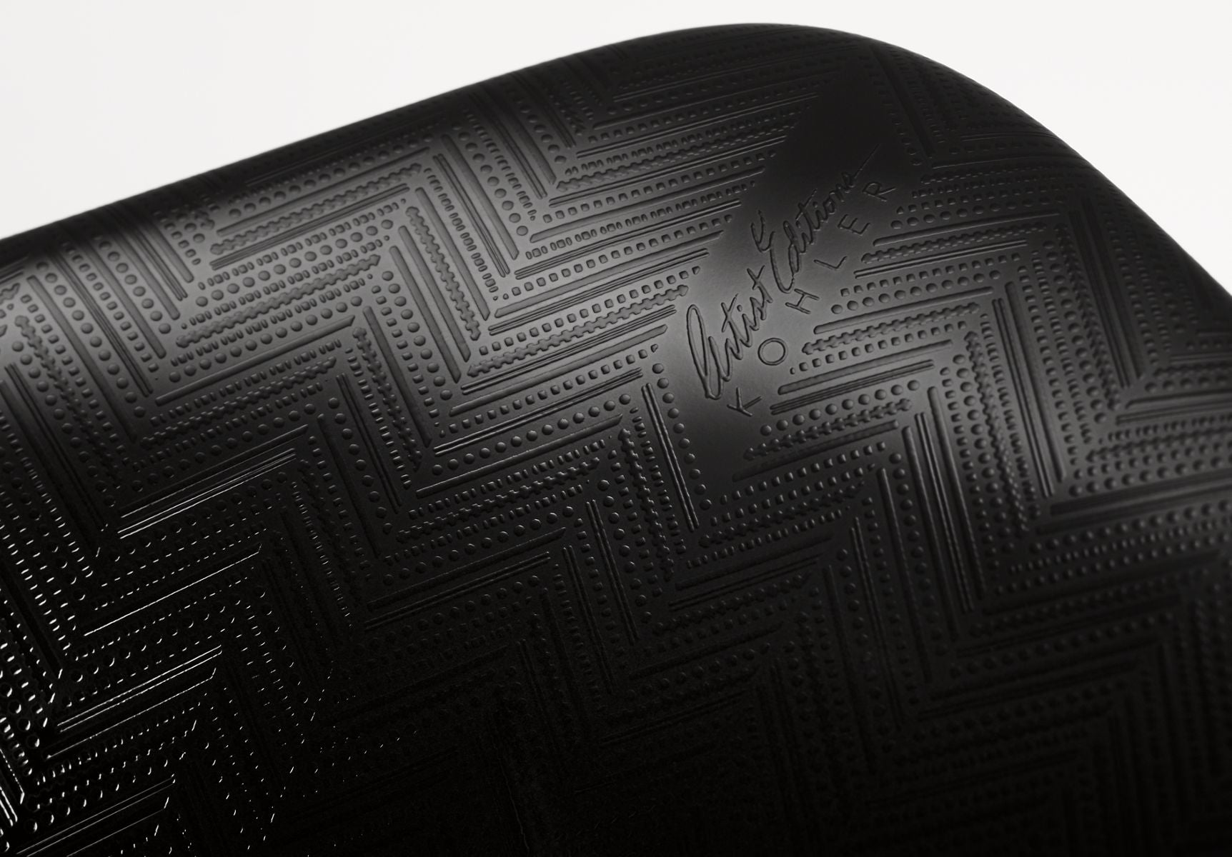 KOHLER K-29471-HD2-7 Sartorial Herringbone Caxton 20" Rectangular Undermount Bathroom Sink - Black Sartorial Herringbone