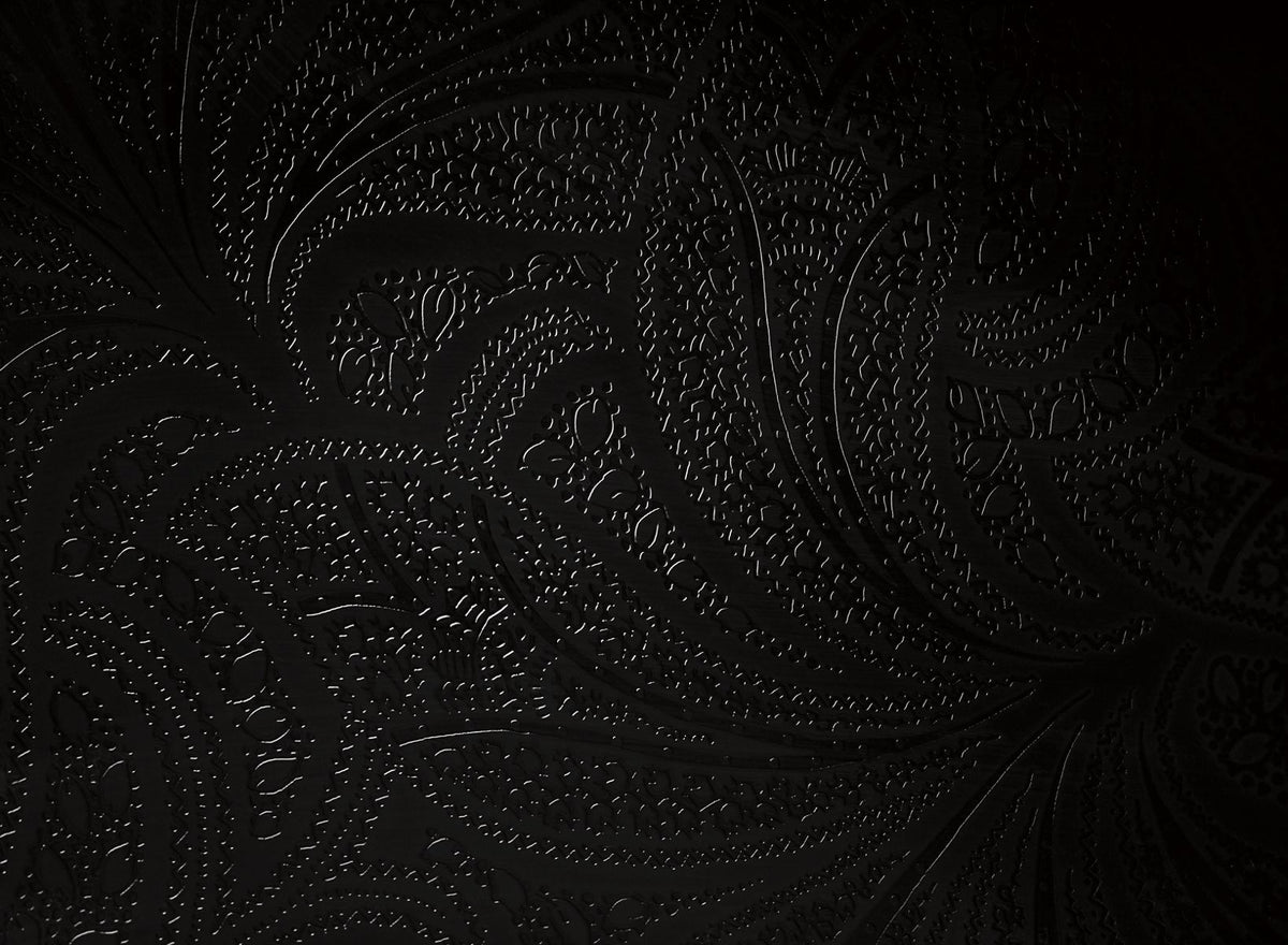 KOHLER K-29471-FP2-7 Sartorial Paisley Caxton 20" Rectangular Undermount Bathroom Sink - Black Sartorial Paisley