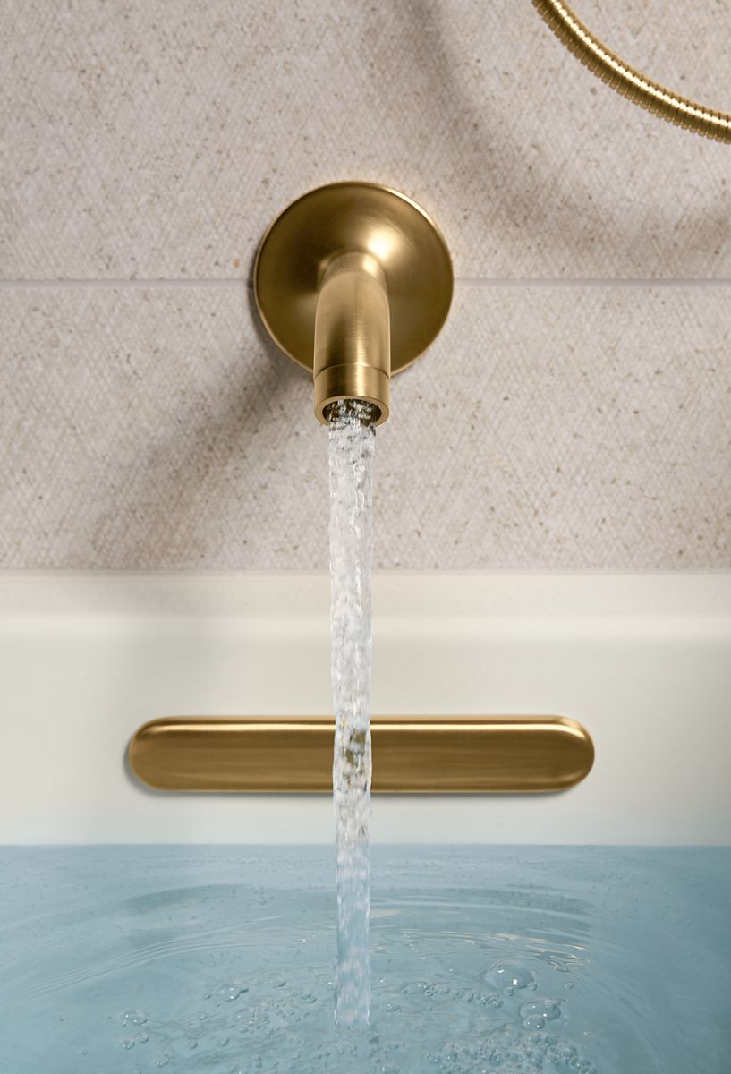 KOHLER K-1956-LA-96 Underscore 60" X 30" Alcove Bath, Left Drain - Biscuit