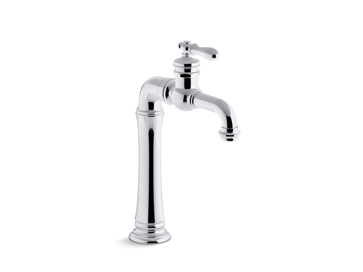 KOHLER K-72763-9M-BL Artifacts Gentleman'S Single-Handle Bathroom Sink Faucet, 1.2 Gpm - Matte Black