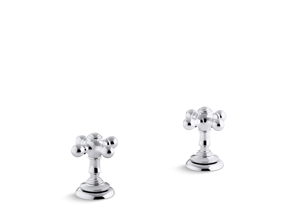 KOHLER K-T98071-3-BV Artifacts Deck-Mount Bath Faucet Handle Trim With Cross Design - Vibrant Brushed Bronze