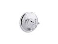 KOHLER K-T72768-3-CP Artifacts Rite-Temp Valve Trim With Push-Button Diverter And Cross Handle - Polished Chrome