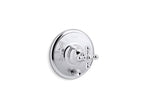 KOHLER K-T72768-3-BL Artifacts Rite-Temp Valve Trim With Push-Button Diverter And Cross Handle - Matte Black