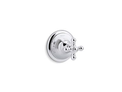 KOHLER K-T72770-3-CP Artifacts MasterShower transfer valve trim with cross handle - Polished Chrome