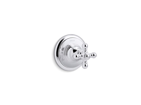 KOHLER K-T72770-3-CP Artifacts MasterShower transfer valve trim with cross handle - Polished Chrome