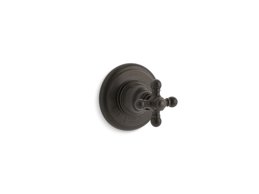 KOHLER K-T72771-3-2BZ Artifacts Mastershower Volume Control Valve Trim With Cross Handle In Oil-Rubbed Bronze