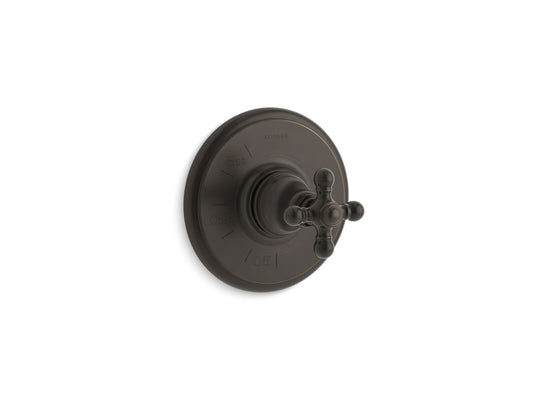 KOHLER K-TS72767-3-2BZ Artifacts Rite-Temp Valve Trim With Cross Handle In Oil-Rubbed Bronze