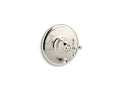 KOHLER K-T72768-3-SN Artifacts Rite-Temp Valve Trim With Push-Button Diverter And Cross Handle - Vibrant Polished Nickel