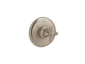 KOHLER K-T72769-3-BV Artifacts Mastershower Temperature Control Valve Trim With Cross Handle - Vibrant Brushed Bronze