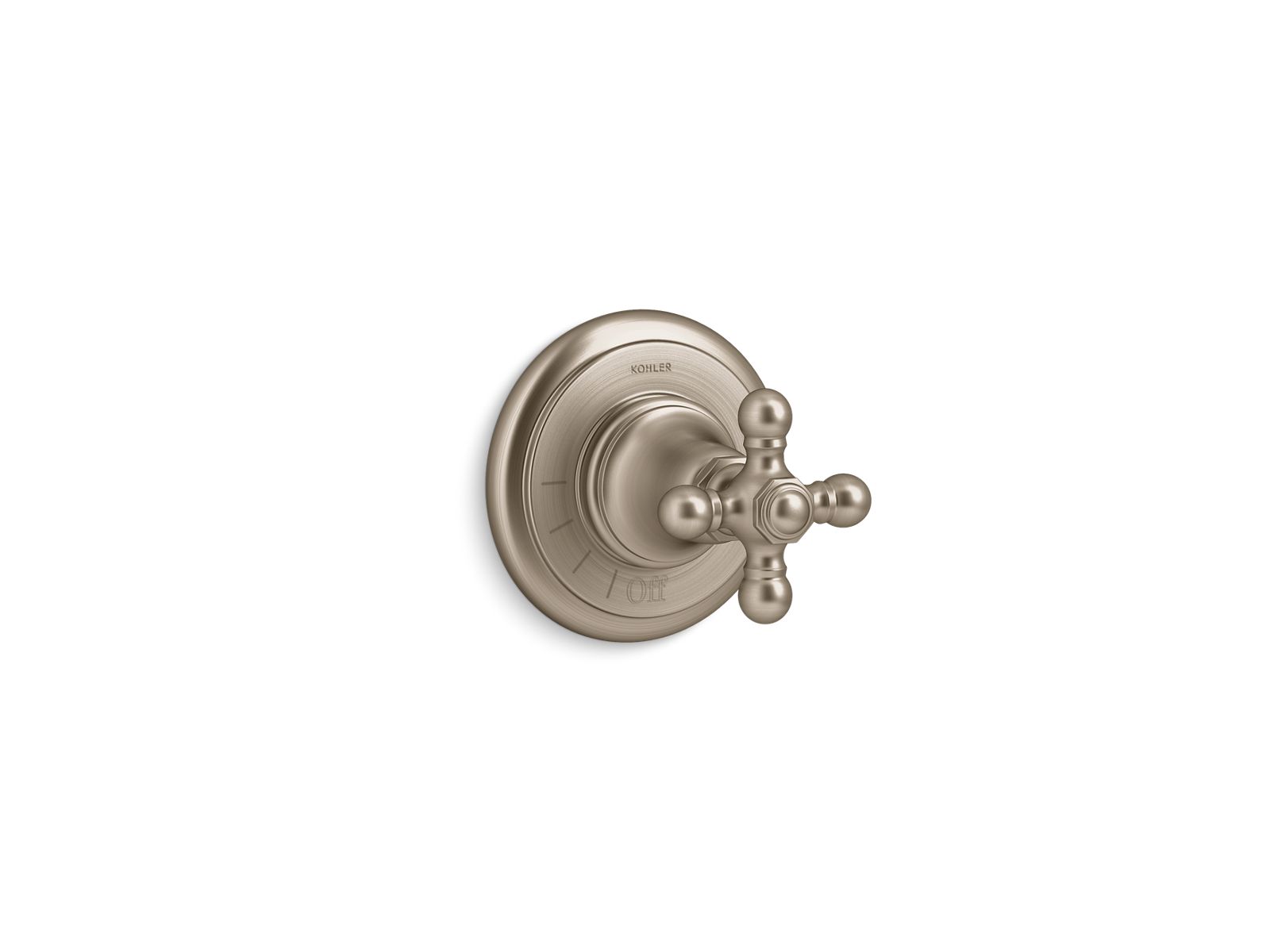 KOHLER K-T72771-3-BV Artifacts Mastershower Volume Control Valve Trim With Cross Handle - Vibrant Brushed Bronze