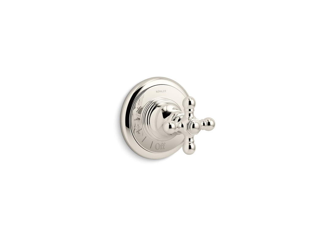 KOHLER K-T72771-3-SN Artifacts Mastershower Volume Control Valve Trim With Cross Handle - Vibrant Polished Nickel