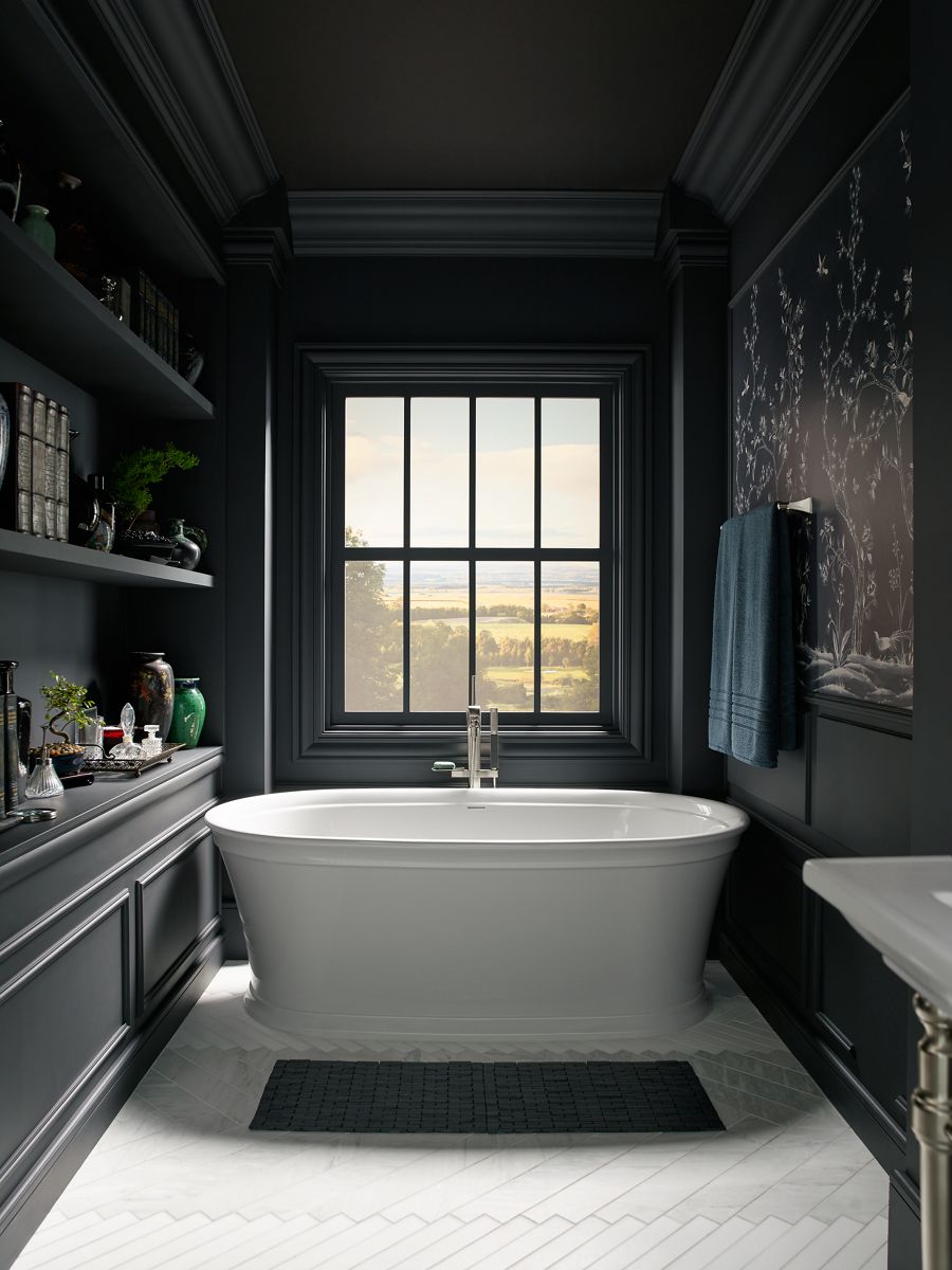 KOHLER K-8332-0 Memoirs 60" X 34" Freestanding Bath - White