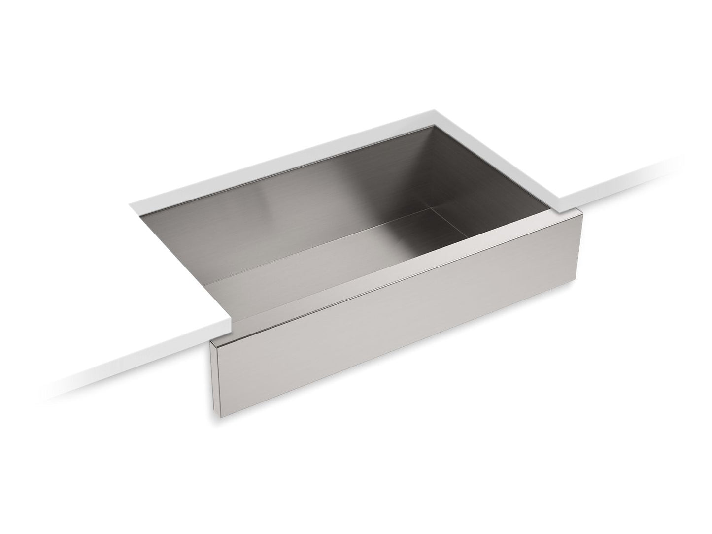 KOHLER K-RH20910-NA Lyric 34" undermount single-bowl farmhouse kitchen sink - Stainless Steel