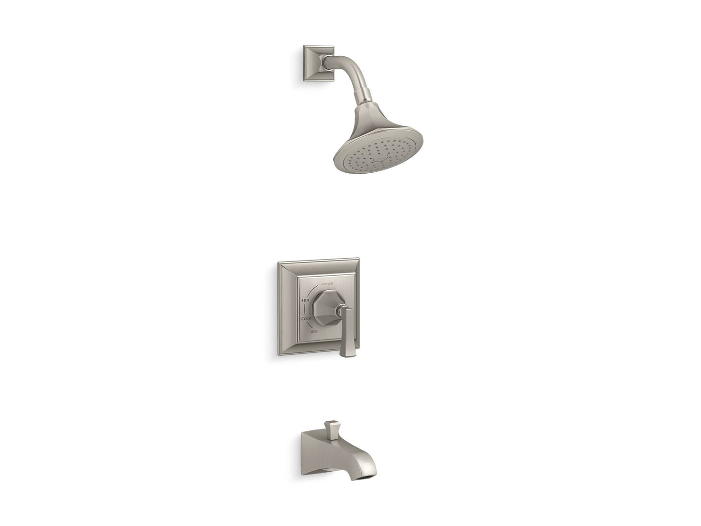 KOHLER K-TS461-4V-BN Memoirs Stately Rite-Temp Bath And Shower Trim Kit, 2.5 Gpm In Vibrant Brushed Nickel