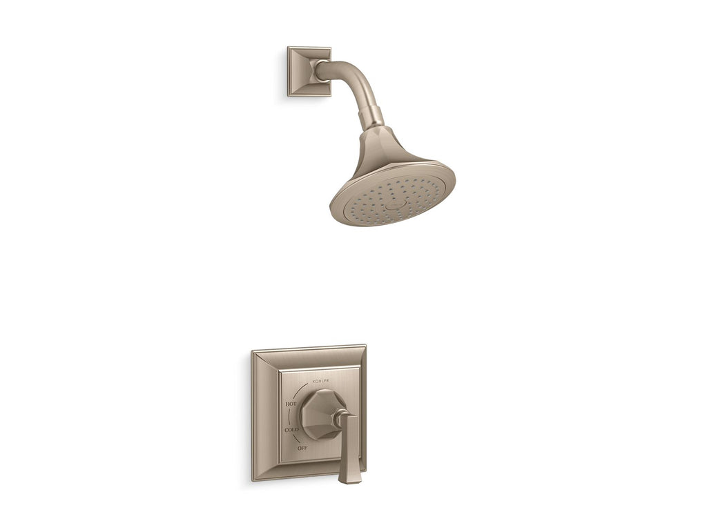 KOHLER K-TS462-4V-BV Memoirs Stately Rite-Temp Shower Trim Kit, 2.5 Gpm - Vibrant Brushed Bronze