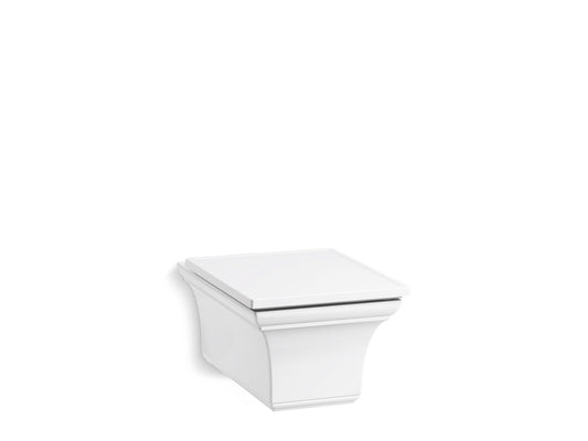 KOHLER K-6918-0 Memoirs Wall-Hung Compact Elongated Toilet, Dual-Flush In White