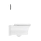 KOHLER K-6918-0 Memoirs Wall-Hung Compact Elongated Toilet, Dual-Flush In White