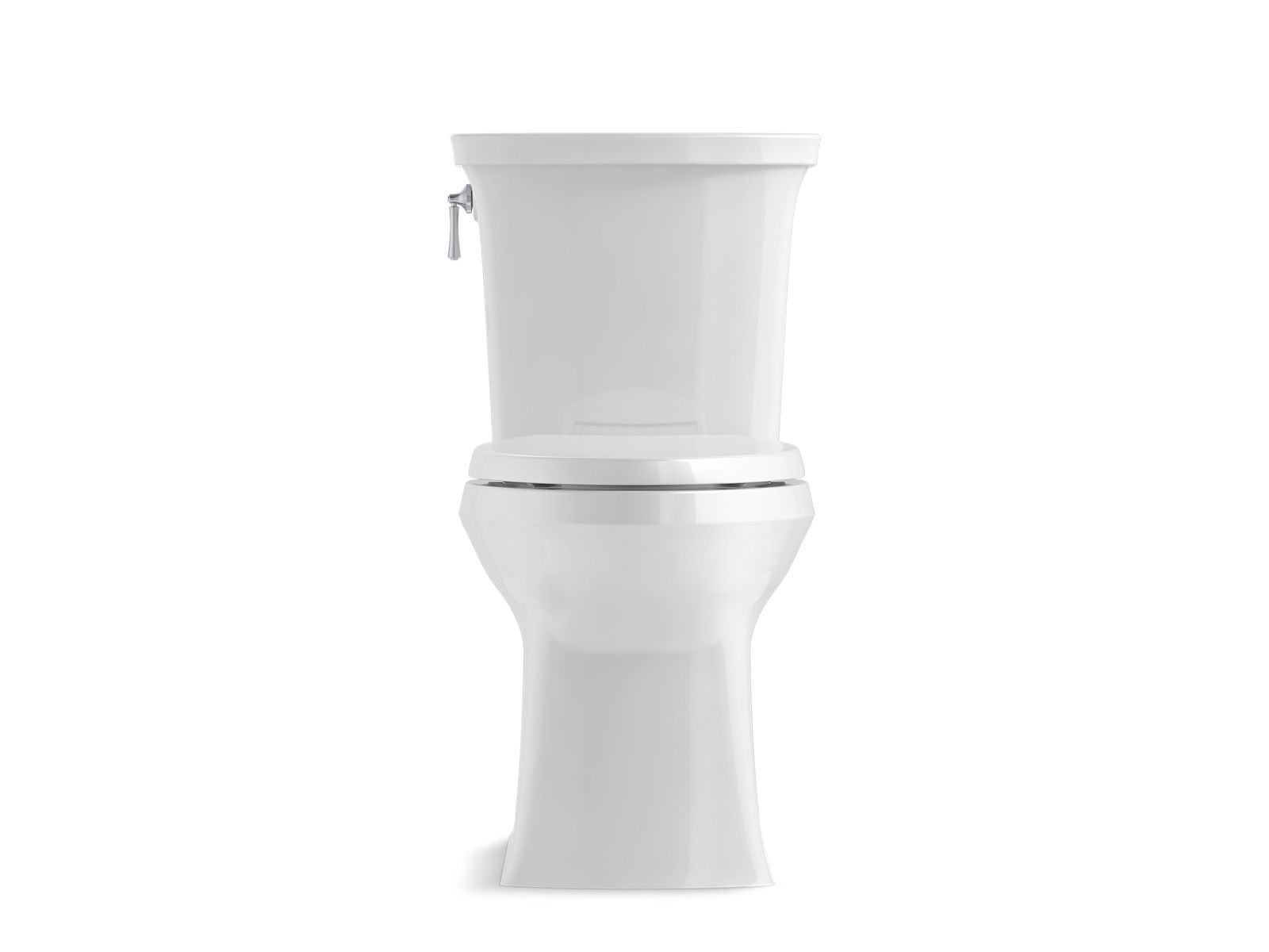 KOHLER K-3814-7 Corbelle Two-Piece Elongated Toilet With Skirted Trapway, 1.28 Gpf - Black Black