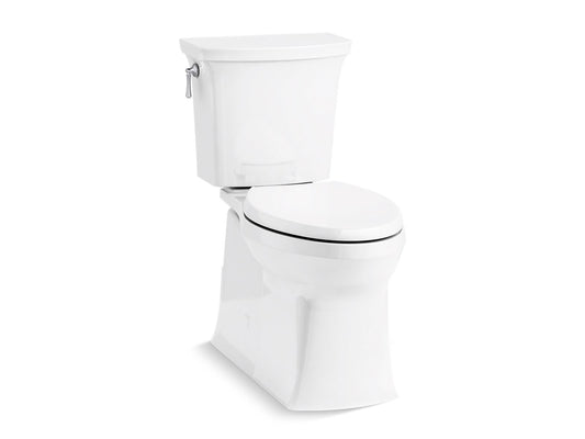 KOHLER K-5709-0 Corbelle Continuousclean Xt Two-Piece Elongated Toilet With Skirted Trapway, 1.28 Gpf In White