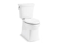 KOHLER K-3814-0 Corbelle Two-Piece Elongated Toilet With Skirted Trapway, 1.28 Gpf - White