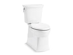 KOHLER K-3814-0 Corbelle Two-Piece Elongated Toilet With Skirted Trapway, 1.28 Gpf - White