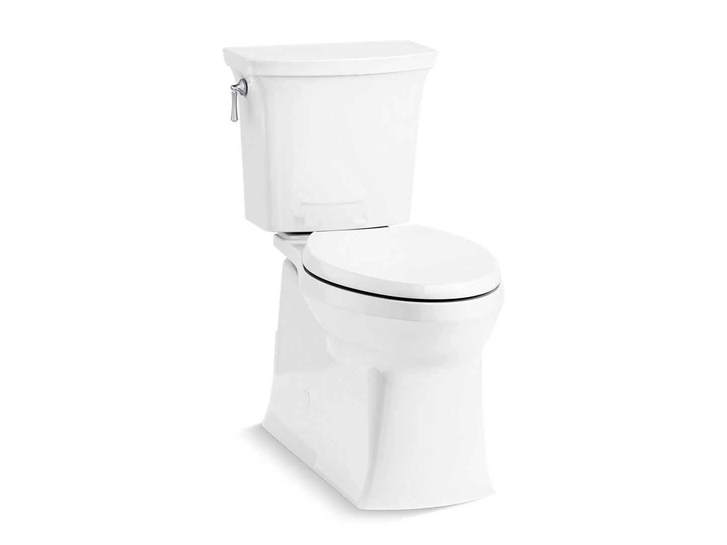 KOHLER K-3814-95 Corbelle Two-piece elongated toilet with skirted trapway, 1.28 gpf - Ice Grey