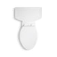 KOHLER K-3814-0 Corbelle Two-Piece Elongated Toilet With Skirted Trapway, 1.28 Gpf In White