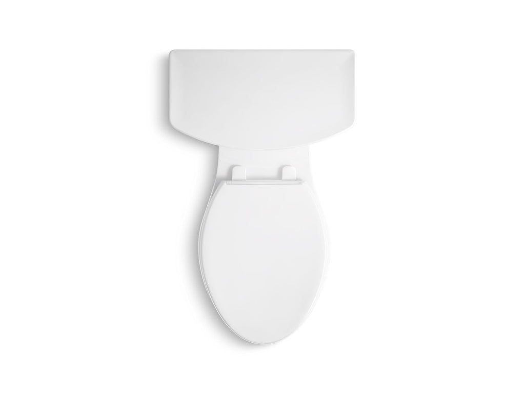KOHLER K-3814-7 Corbelle Two-Piece Elongated Toilet With Skirted Trapway, 1.28 Gpf - Black Black
