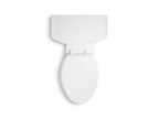 KOHLER K-3814-7 Corbelle Two-Piece Elongated Toilet With Skirted Trapway, 1.28 Gpf - Black Black
