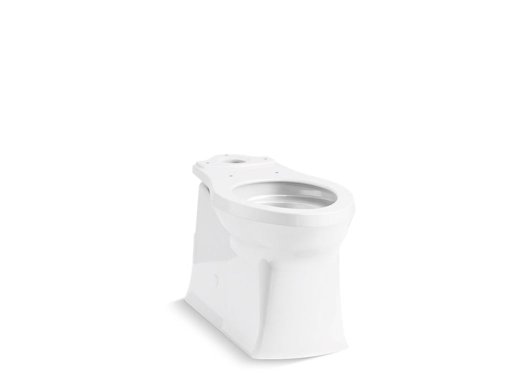 KOHLER K-4144-0 Corbelle Elongated Toilet Bowl With Skirted Trapway - White