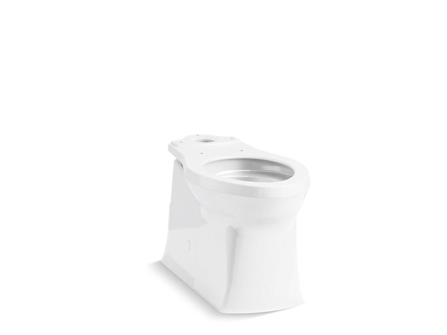 KOHLER K-4144-0 Corbelle Elongated Toilet Bowl With Skirted Trapway - White