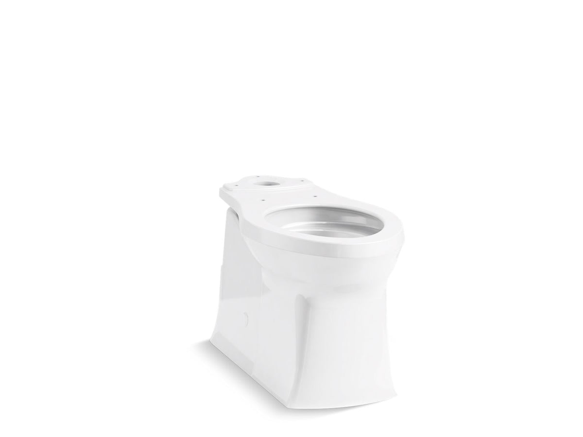 KOHLER K-4144-0 Corbelle Elongated Toilet Bowl With Skirted Trapway - White