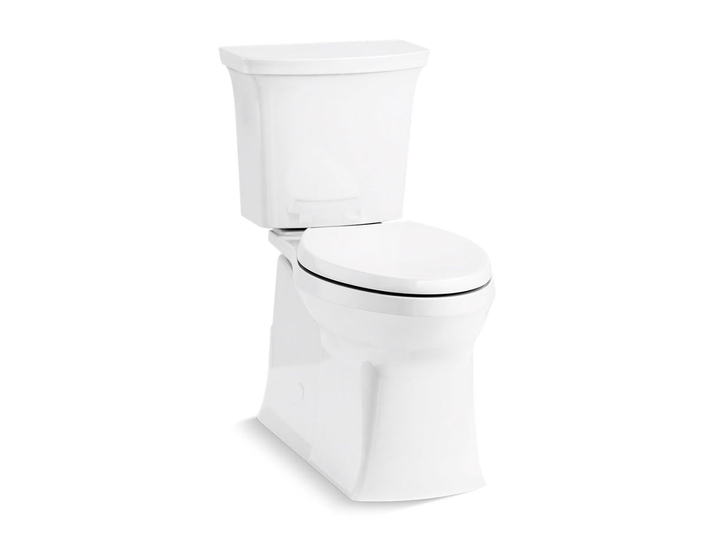 KOHLER K-33813-RA-0 Corbelle Tall Two-Piece Elongated Toilet With Skirted Trapway, 1.28 Gpf - White