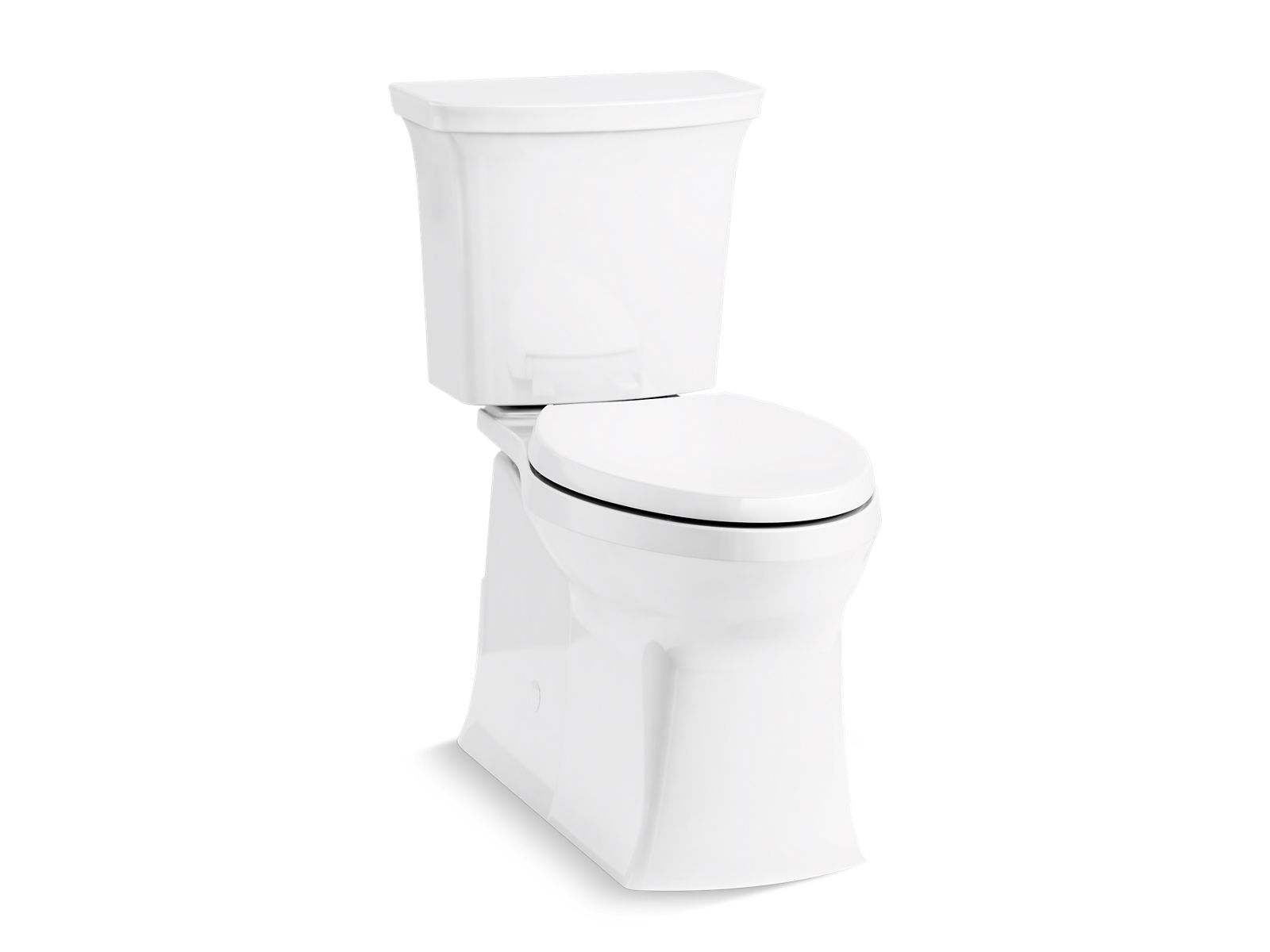 KOHLER K-33813-RA-0 Corbelle Tall Two-Piece Elongated Toilet With Skirted Trapway, 1.28 Gpf - White
