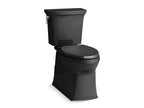 KOHLER K-3814-7 Corbelle Two-Piece Elongated Toilet With Skirted Trapway, 1.28 Gpf - Black Black