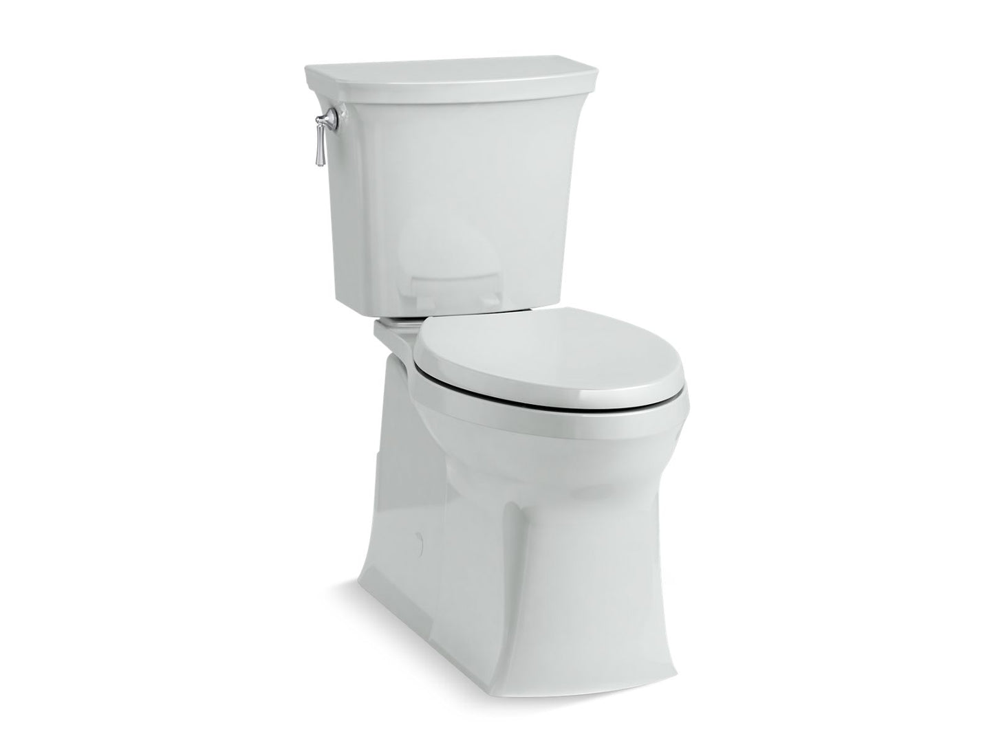 KOHLER K-3814-95 Corbelle Two-Piece Elongated Toilet With Skirted Trapway, 1.28 Gpf In Ice Grey