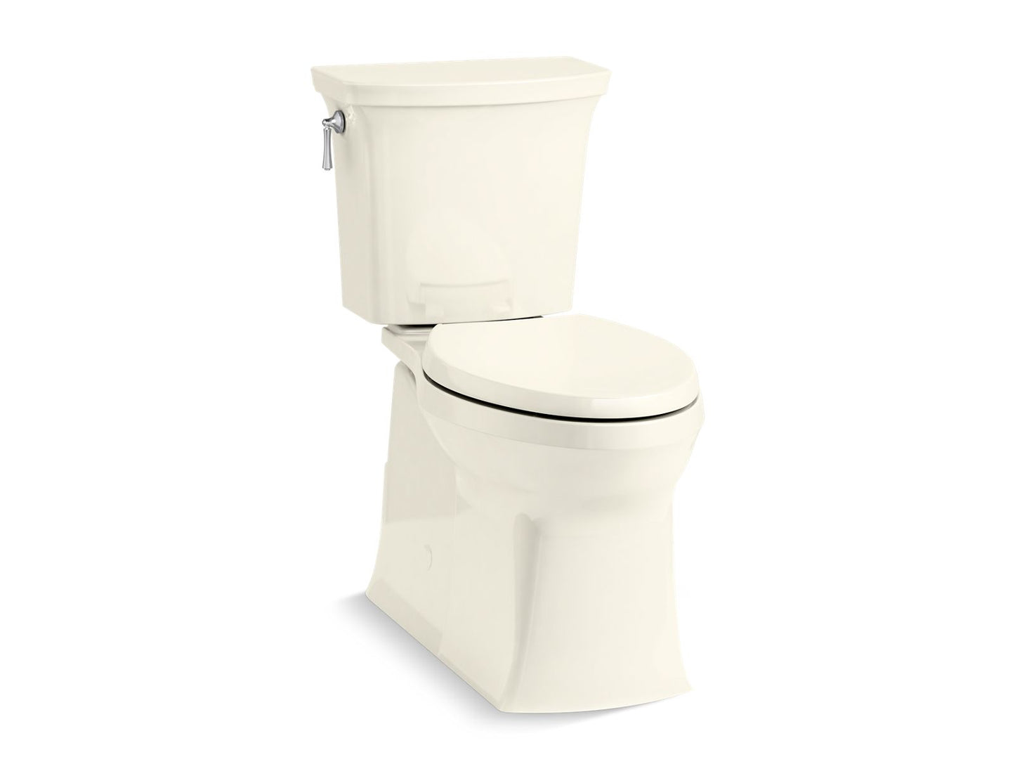 KOHLER K-3814-96 Corbelle Two-Piece Elongated Toilet With Skirted Trapway, 1.28 Gpf In Biscuit