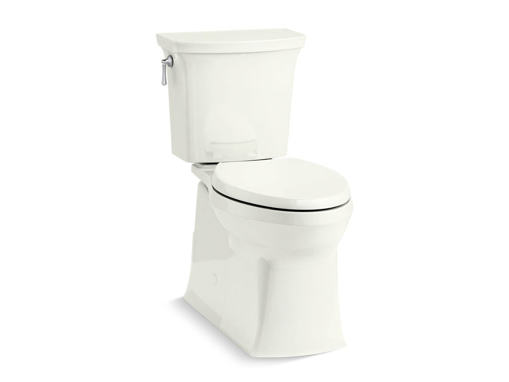 KOHLER K-3814-NY Corbelle Two-Piece Elongated Toilet With Skirted Trapway, 1.28 Gpf - Dune