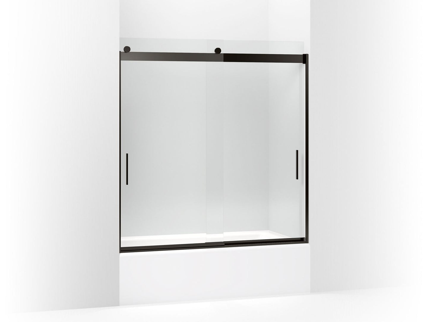 KOHLER K-706000-L-ABZ Levity 62" H Sliding Bath Door With 1/4"-Thick Glass In Anodized Dark Bronze