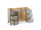 KOHLER K-99535-LG-1WT Poplin 48" Bathroom Vanity Cabinet In Mohair Grey