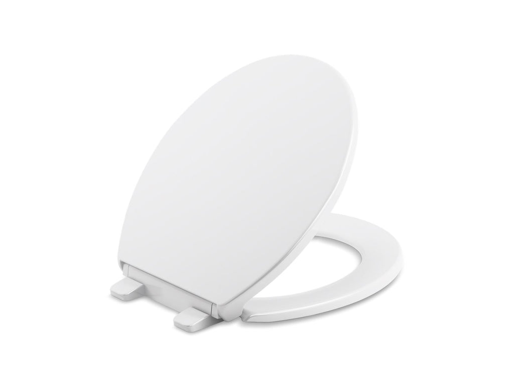 KOHLER K-20111-96 Brevia Quiet-Close Round-Front Toilet Seat - Biscuit