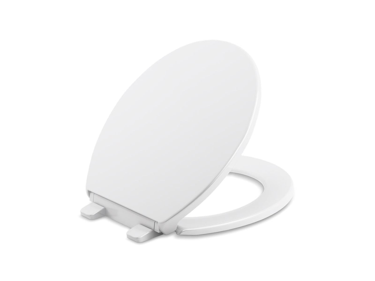 KOHLER K-20111-96 Brevia Quiet-Close Round-Front Toilet Seat - Biscuit