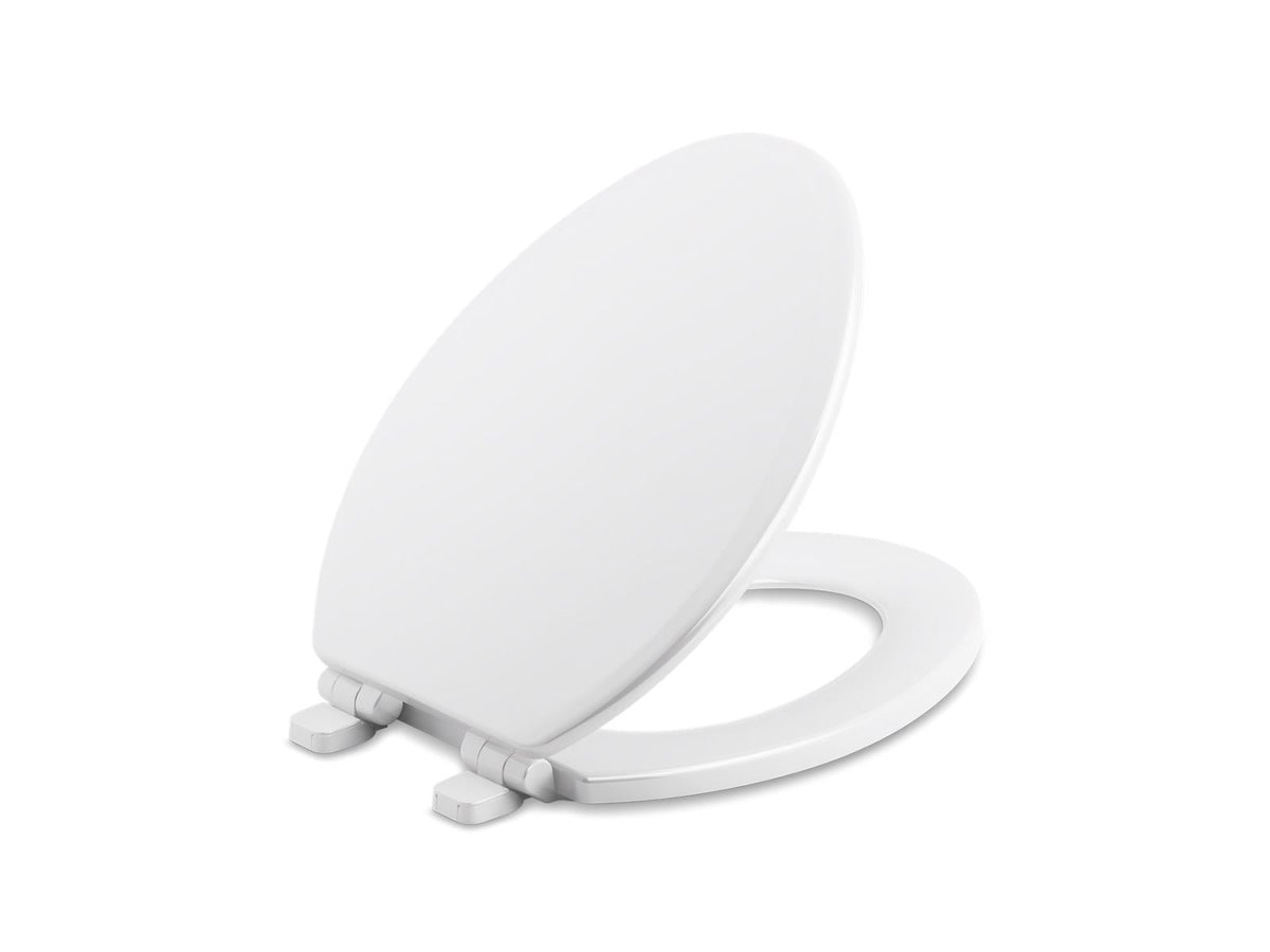KOHLER K-20454-96 Ridgewood Quiet-Close Elongated Toilet Seat - Biscuit