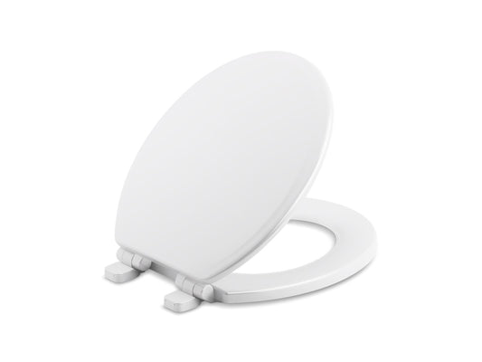 KOHLER K-20455-0 Ridgewood Quiet-Close Round-Front Toilet Seat In White