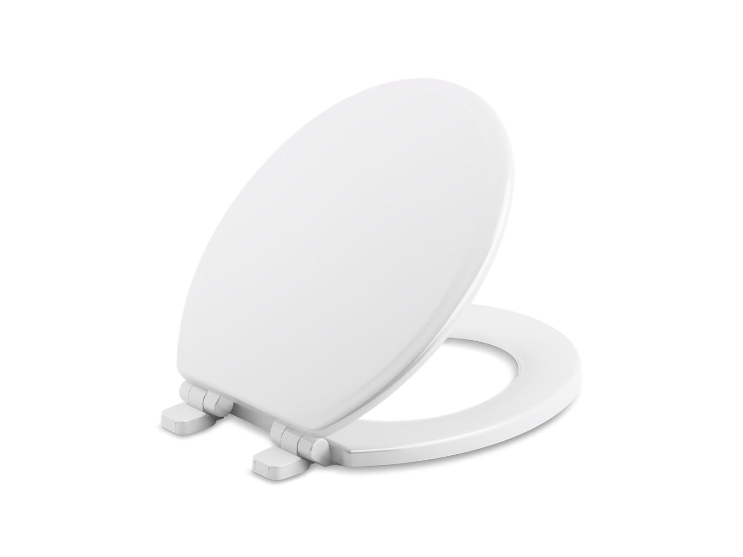 KOHLER K-20455-96 Ridgewood Quiet-Close round-front toilet seat - Biscuit