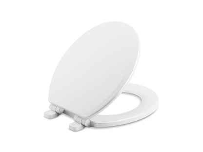 KOHLER K-20455-96 Ridgewood Quiet-Close round-front toilet seat - Biscuit