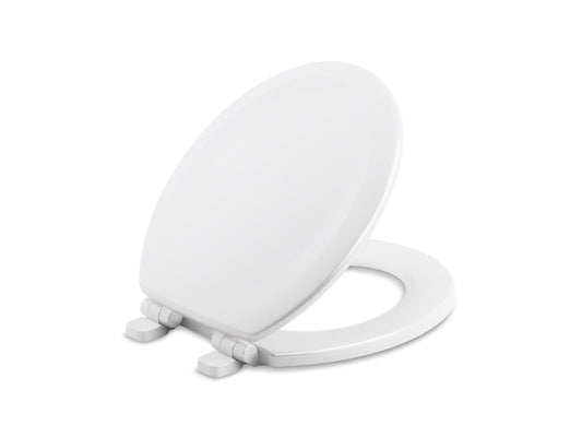 KOHLER K-20467-0 Stonewood Quiet-Close Round-Front Toilet Seat In White