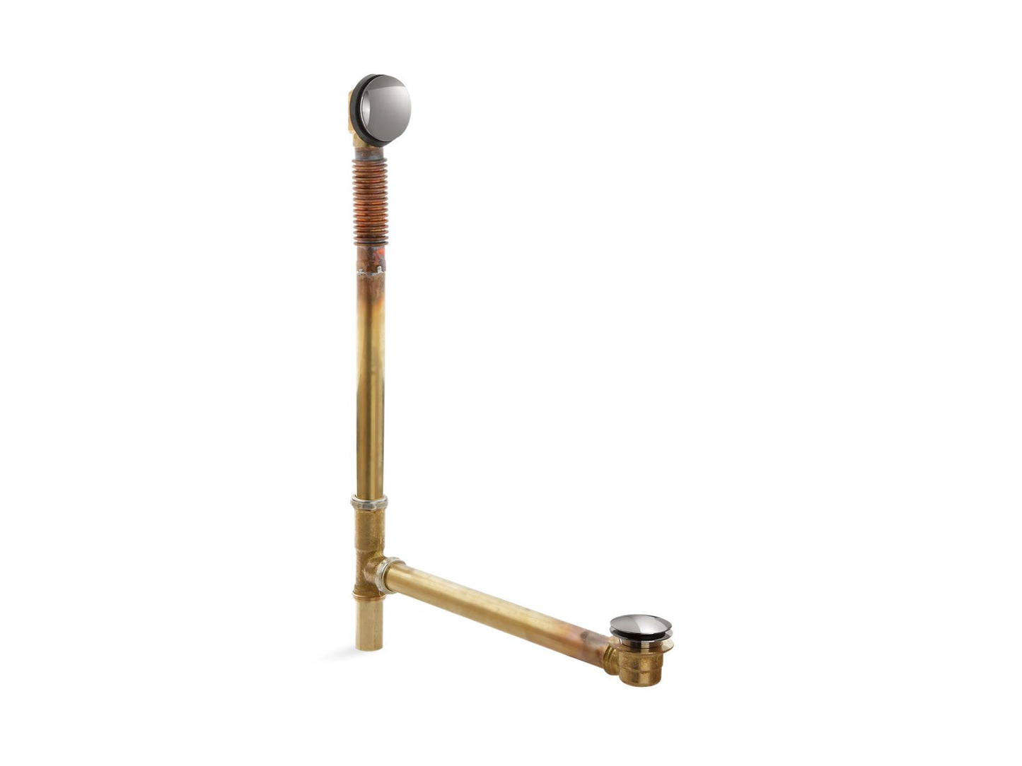 KOHLER K-7265-TT Clearflo Brass Toe Tap Bath Drain In Vibrant Titanium