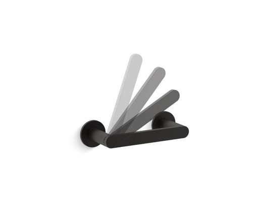 KOHLER K-73147-BL Composed Pivoting Toilet Paper Holder In Matte Black