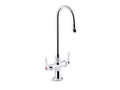 KOHLER K-100T70-4AKL-CP Triton Bowe 1.0 Gpm Monoblock Gooseneck Bathroom Sink Faucet With Laminar Flow And Lever Handles, Drain Not Included In Polished Chrome